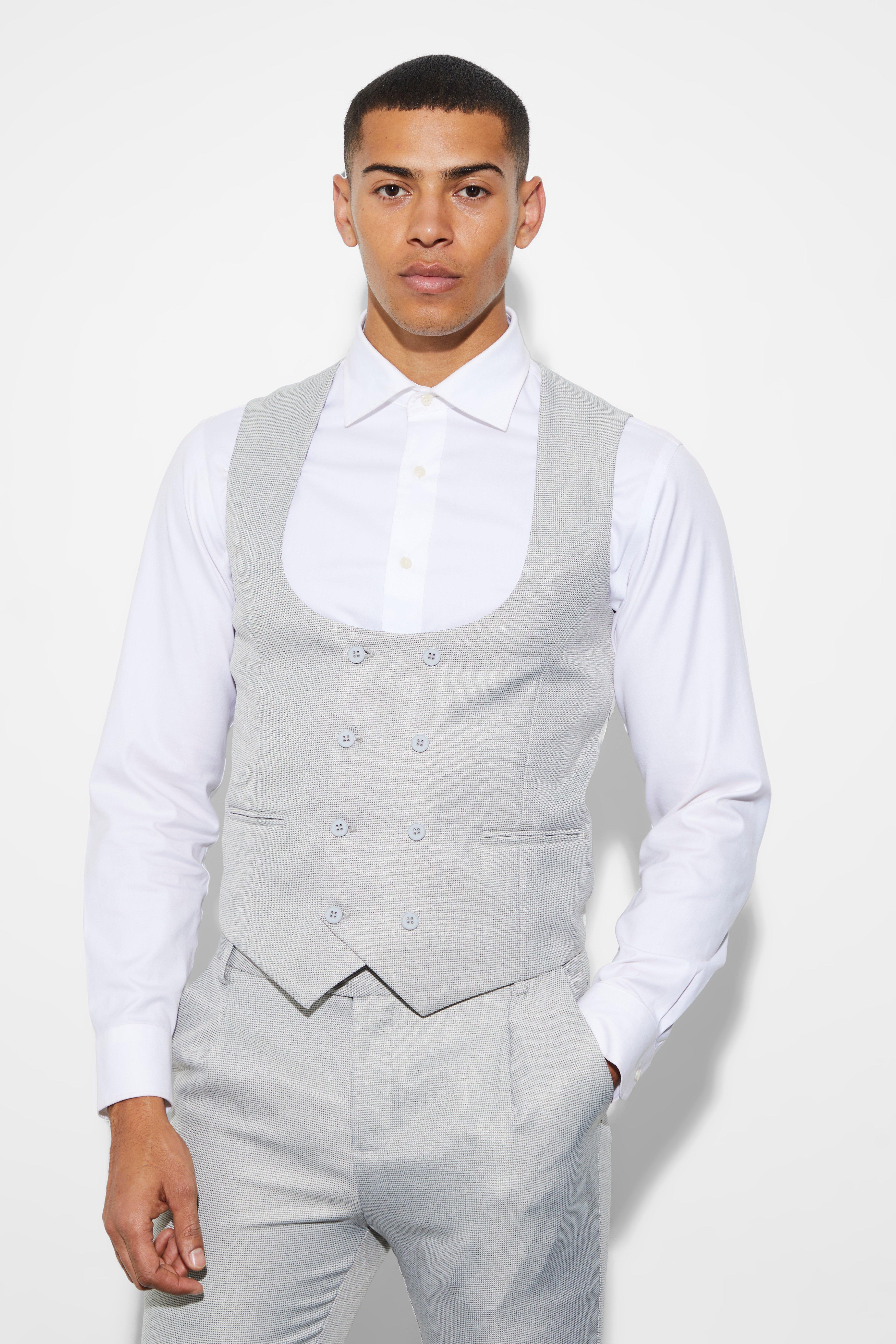 Low cut deals grey waistcoat